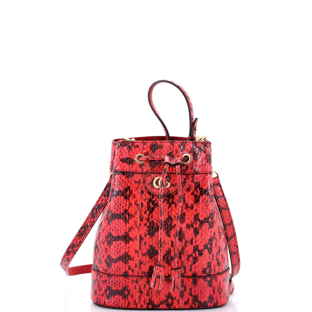 Gucci Small Ophidia Bucket Bag Python